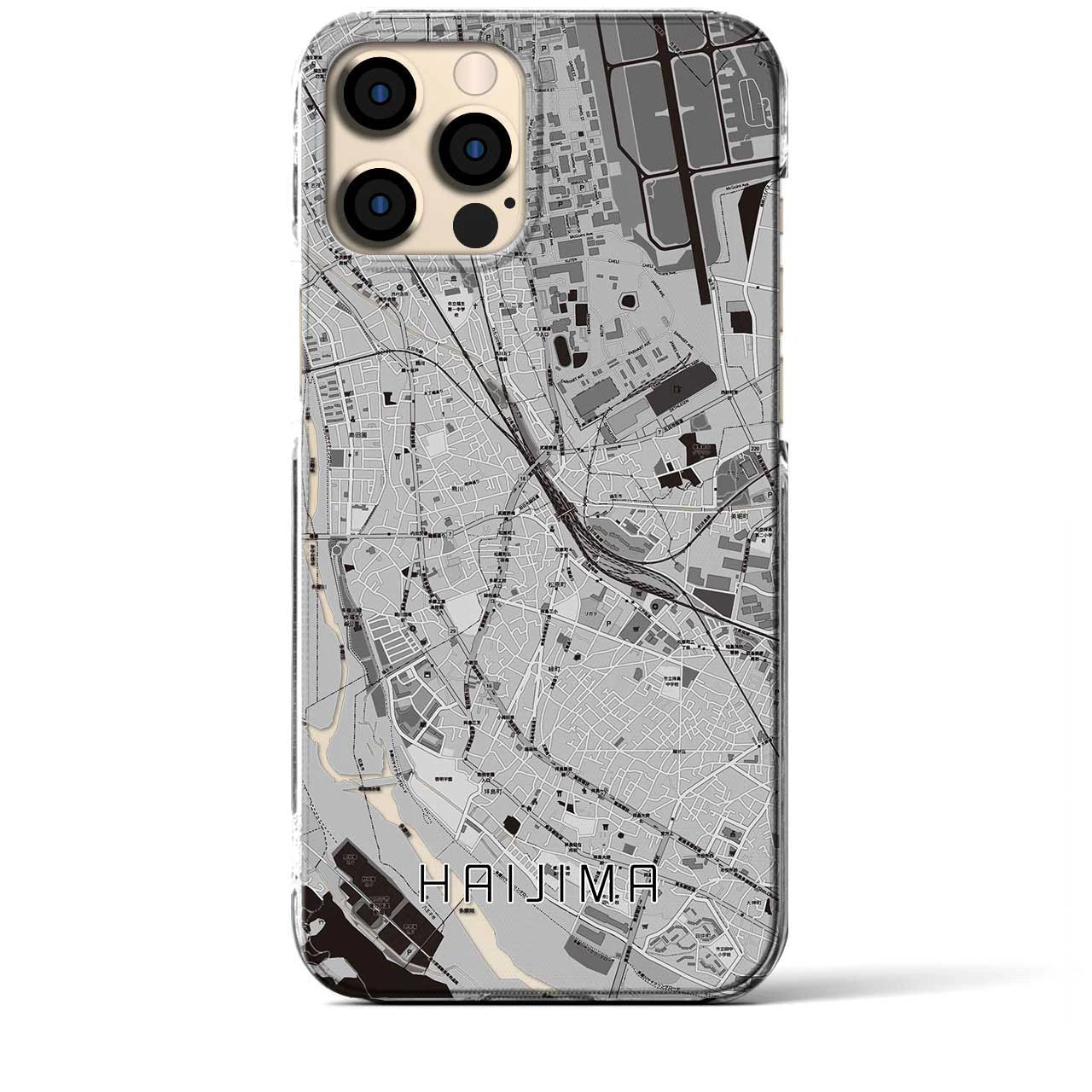 【拝島(東京都)】地図柄iPhoneケース(クリアタイプ)