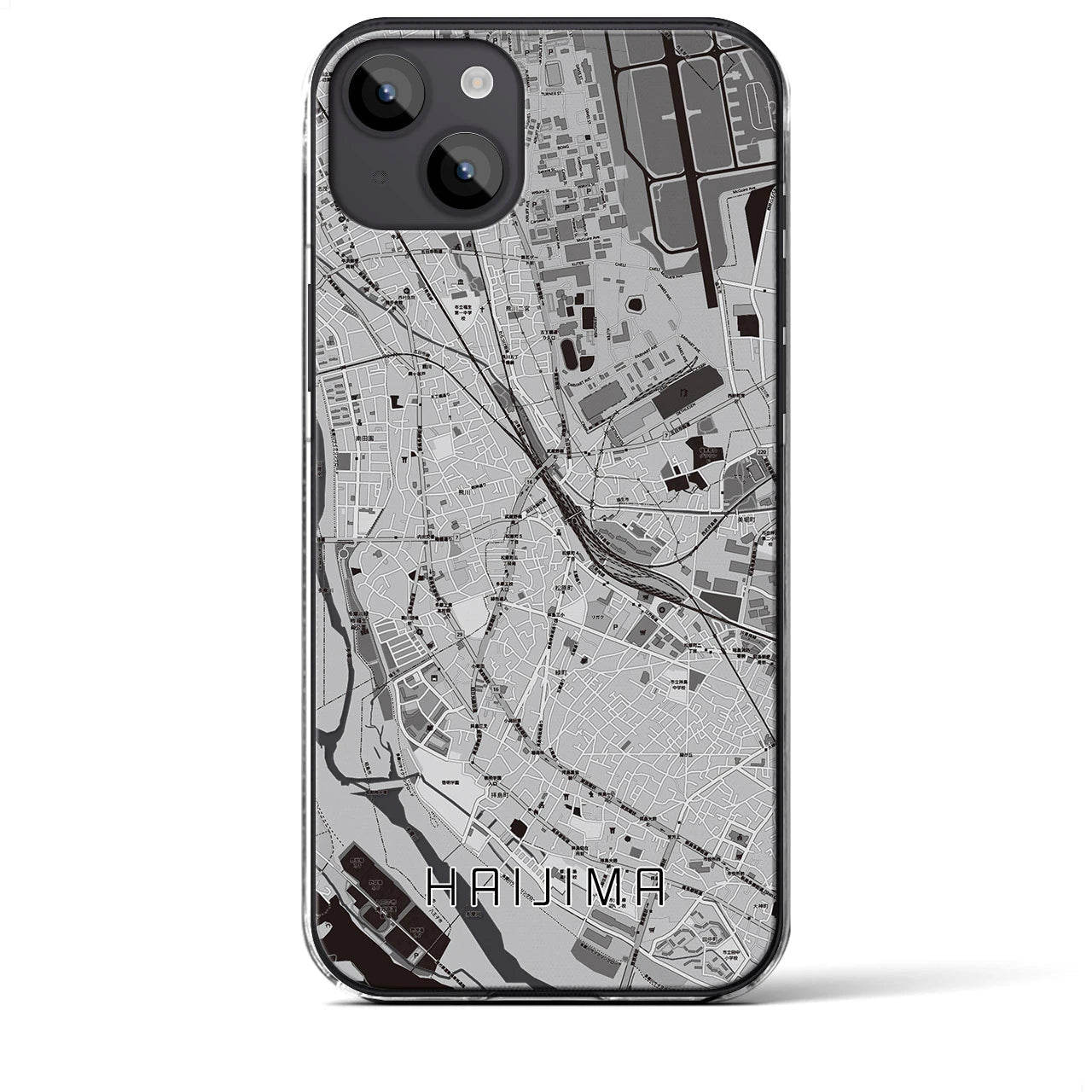 【拝島(東京都)】地図柄iPhoneケース(クリアタイプ)