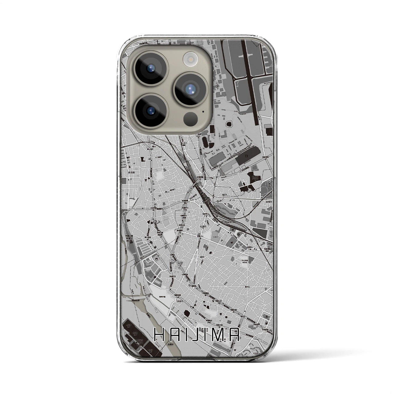 【拝島(東京都)】地図柄iPhoneケース(クリアタイプ)