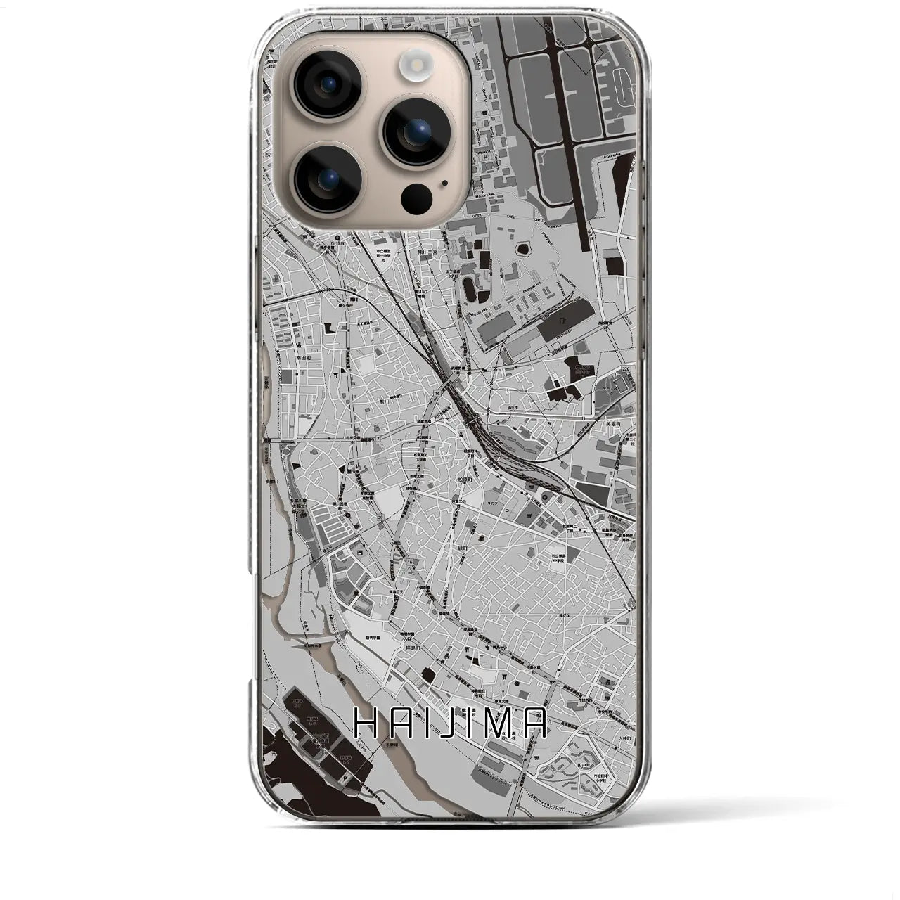 【拝島(東京都)】地図柄iPhoneケース(クリアタイプ)