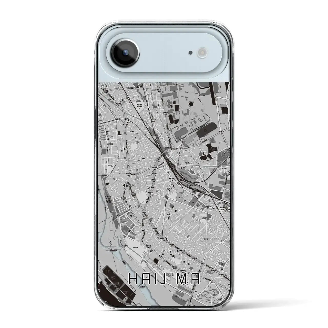 【拝島(東京都)】地図柄iPhoneケース(クリアタイプ)