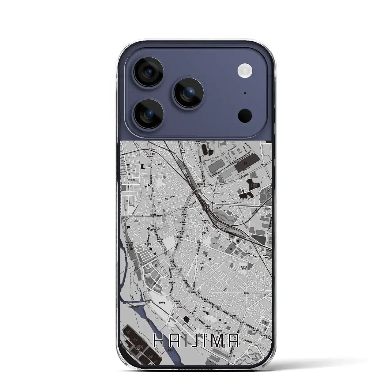 【拝島(東京都)】地図柄iPhoneケース(クリアタイプ)