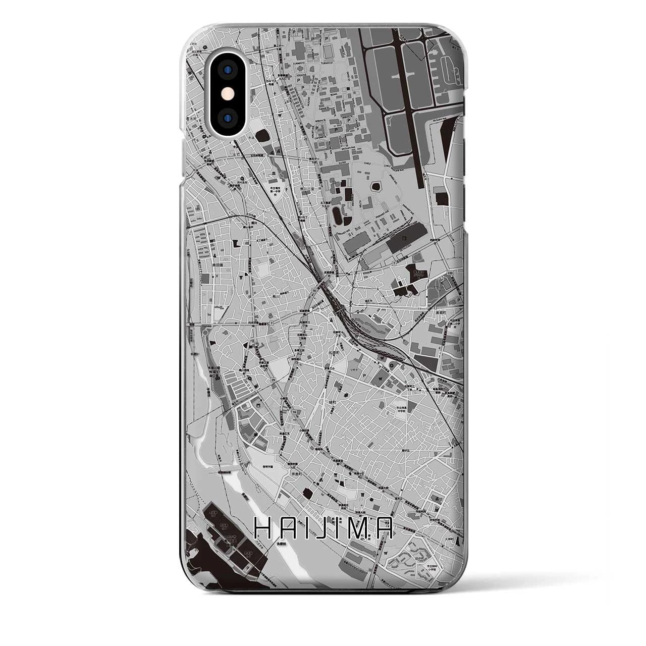 【拝島(東京都)】地図柄iPhoneケース(クリアタイプ)