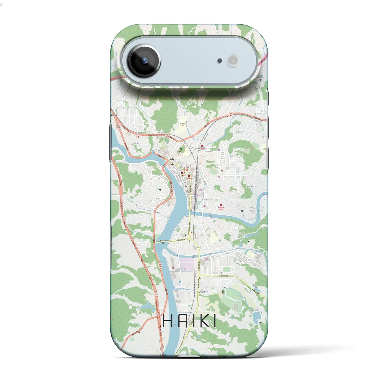 【早岐(長崎県)】地図柄iPhoneケース(バックカバータイプ)