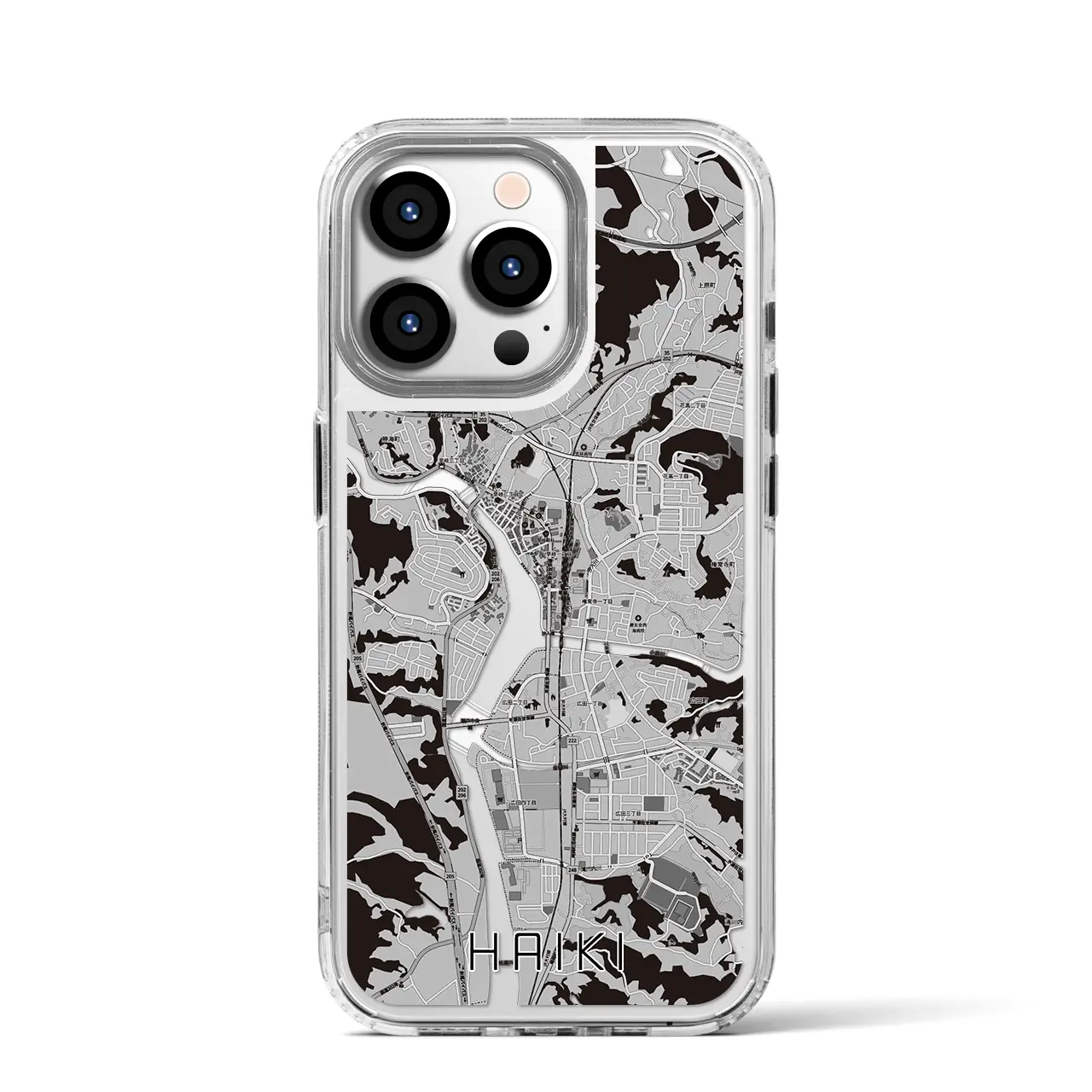 【早岐(長崎県)】地図柄iPhoneケース(MagSafeタイプ)