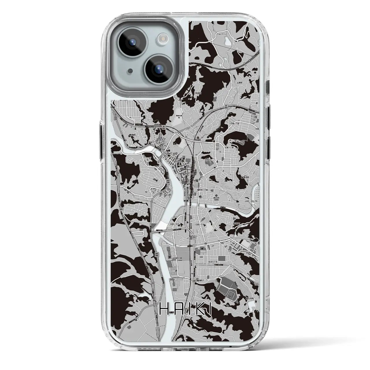 【早岐(長崎県)】地図柄iPhoneケース(MagSafeタイプ)