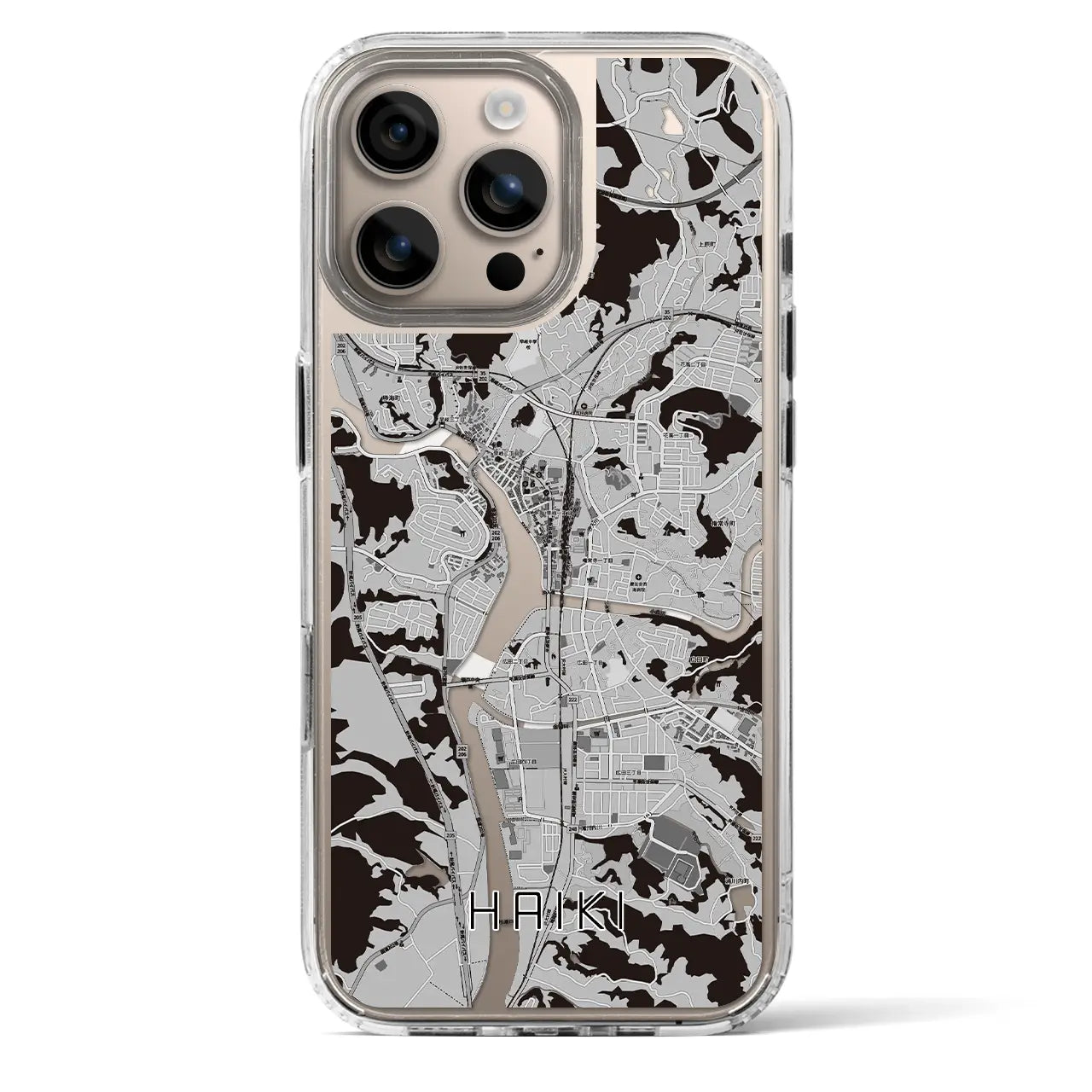 【早岐(長崎県)】地図柄iPhoneケース(MagSafeタイプ)