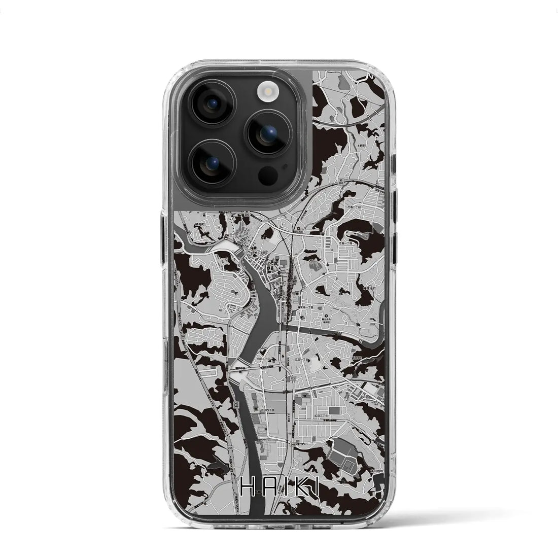 【早岐(長崎県)】地図柄iPhoneケース(MagSafeタイプ)