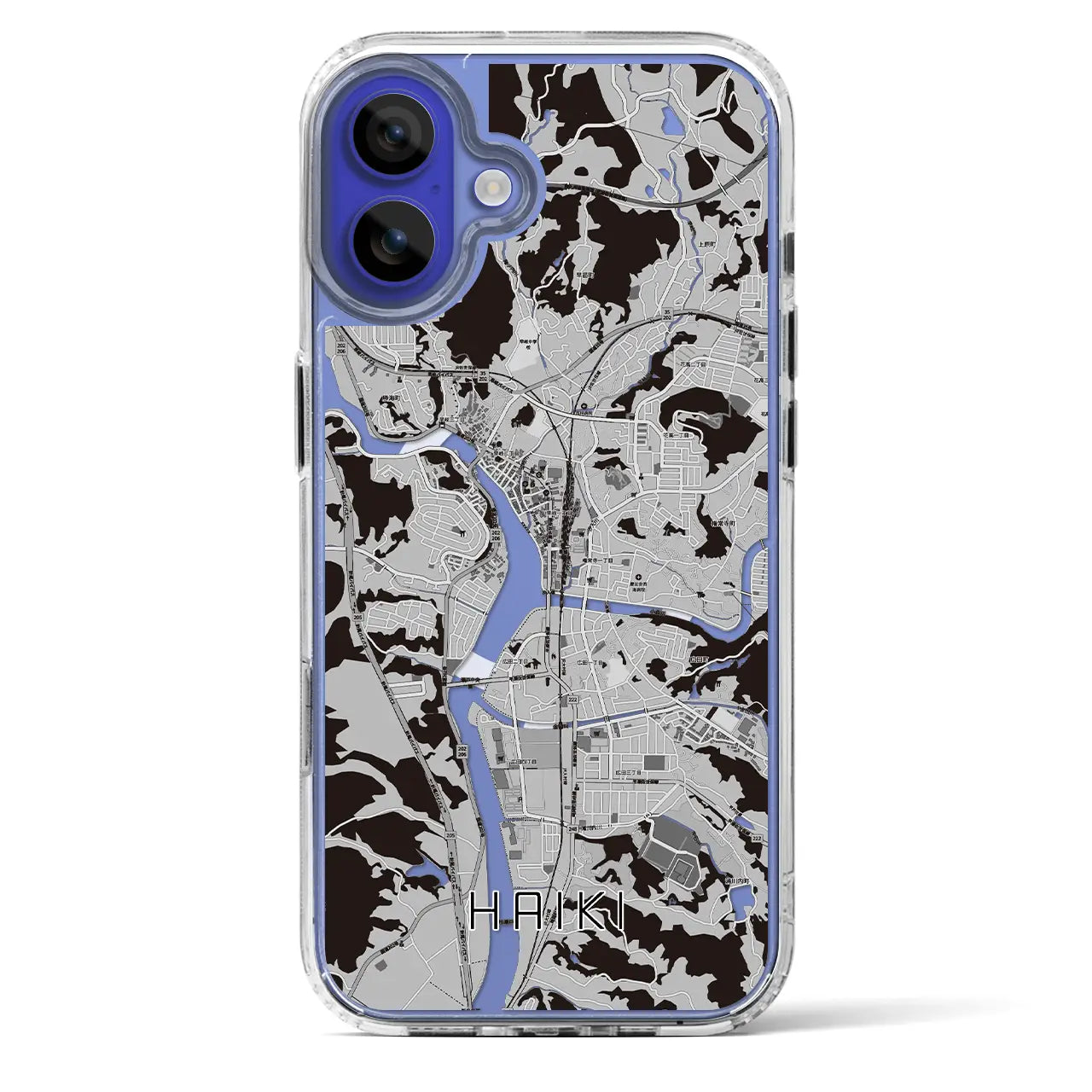 【早岐(長崎県)】地図柄iPhoneケース(MagSafeタイプ)