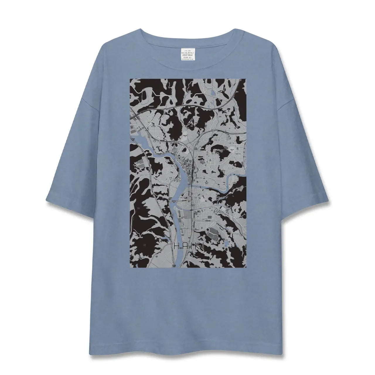 【早岐(長崎県)】地図柄ビッグシルエットTシャツ