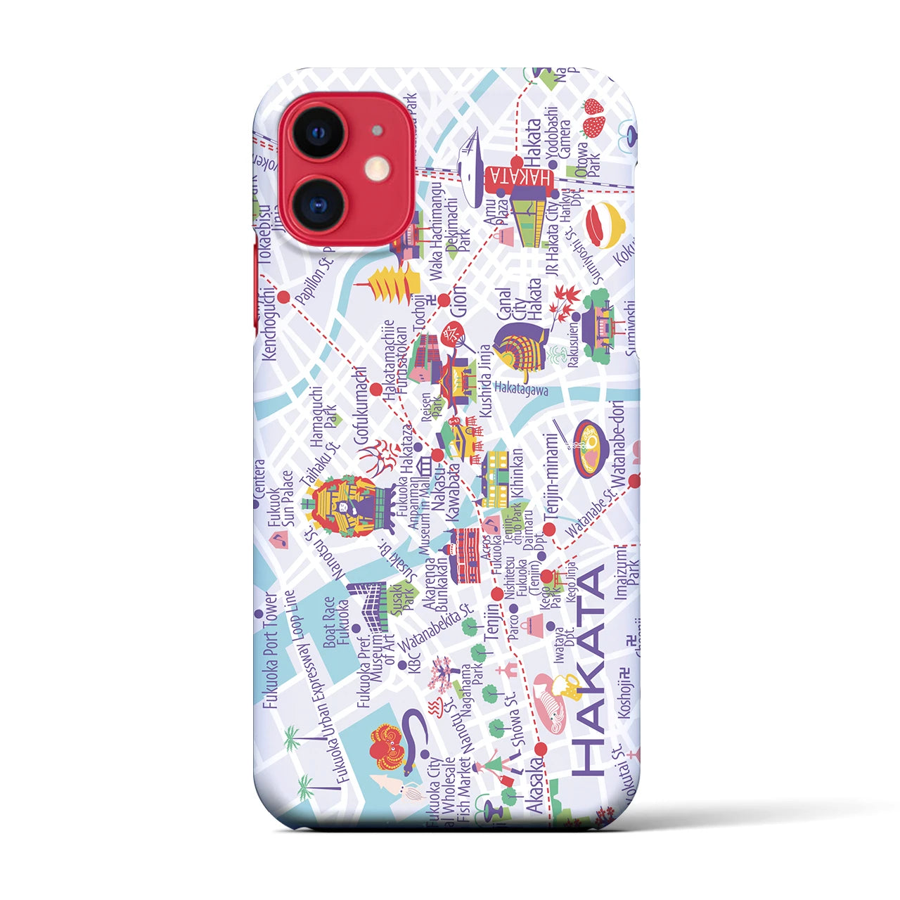 【博多】イラストマップiPhoneケース(バックカバータイプ)