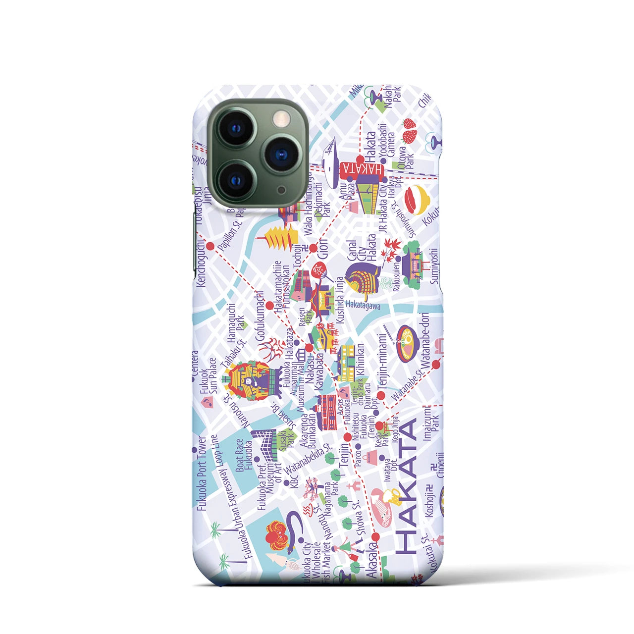 【博多】イラストマップiPhoneケース(バックカバータイプ)