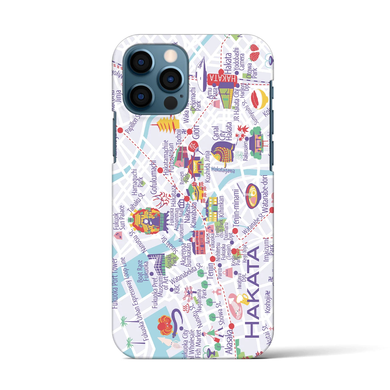 【博多】イラストマップiPhoneケース(バックカバータイプ)