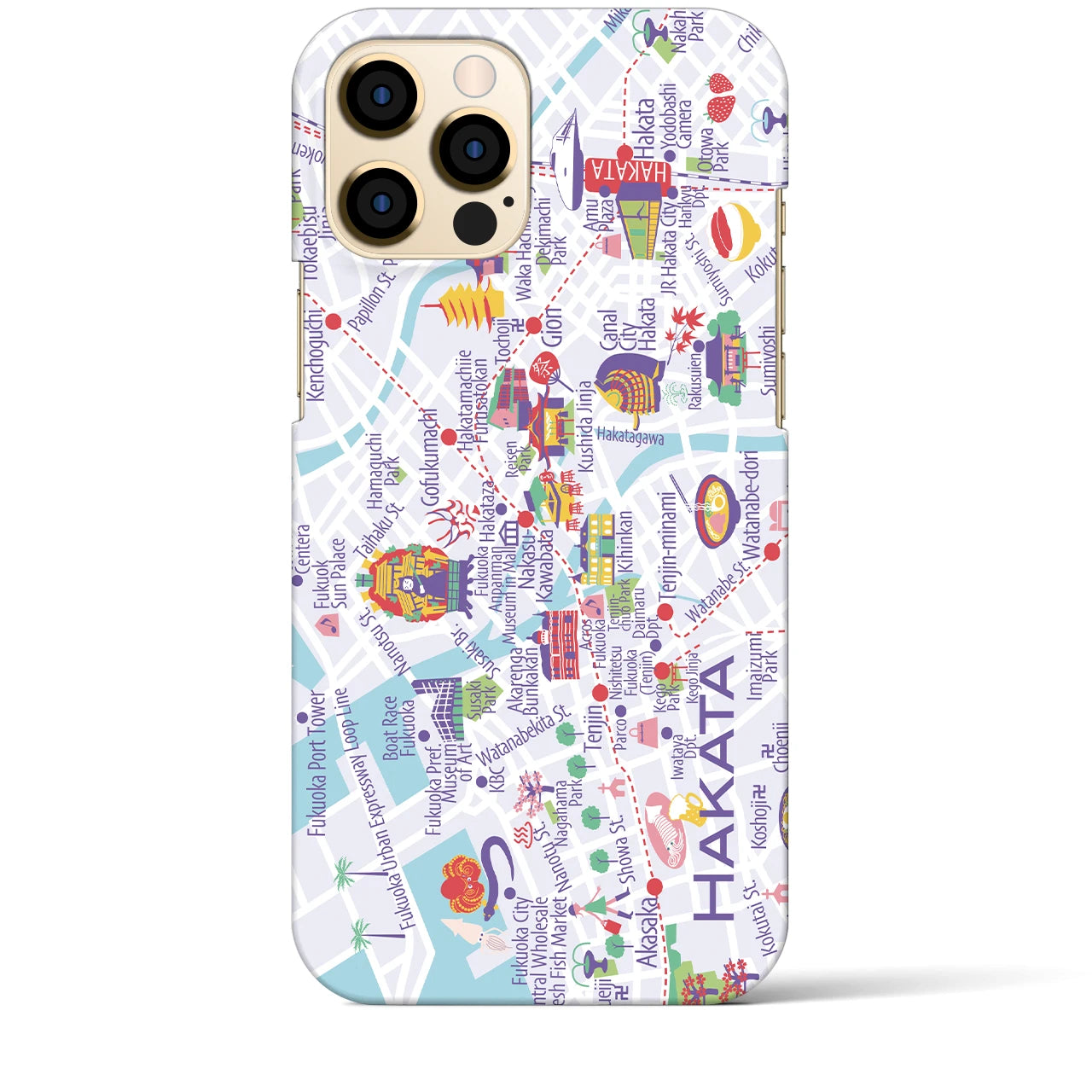 【博多】イラストマップiPhoneケース(バックカバータイプ)