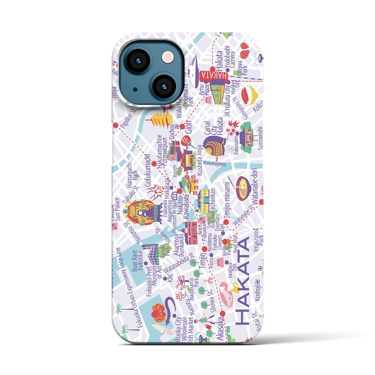 【博多】イラストマップiPhoneケース(バックカバータイプ)