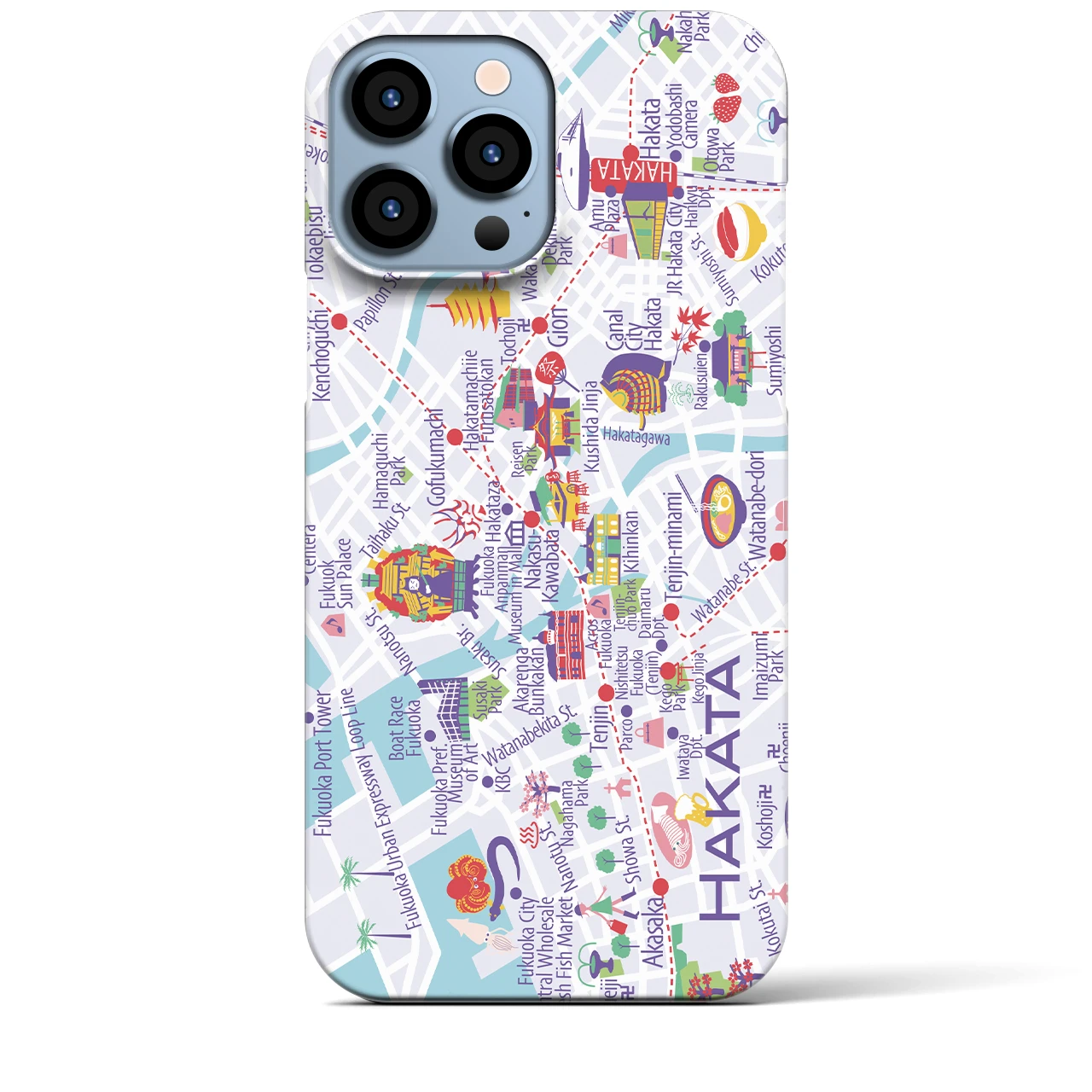 【博多】イラストマップiPhoneケース(バックカバータイプ)