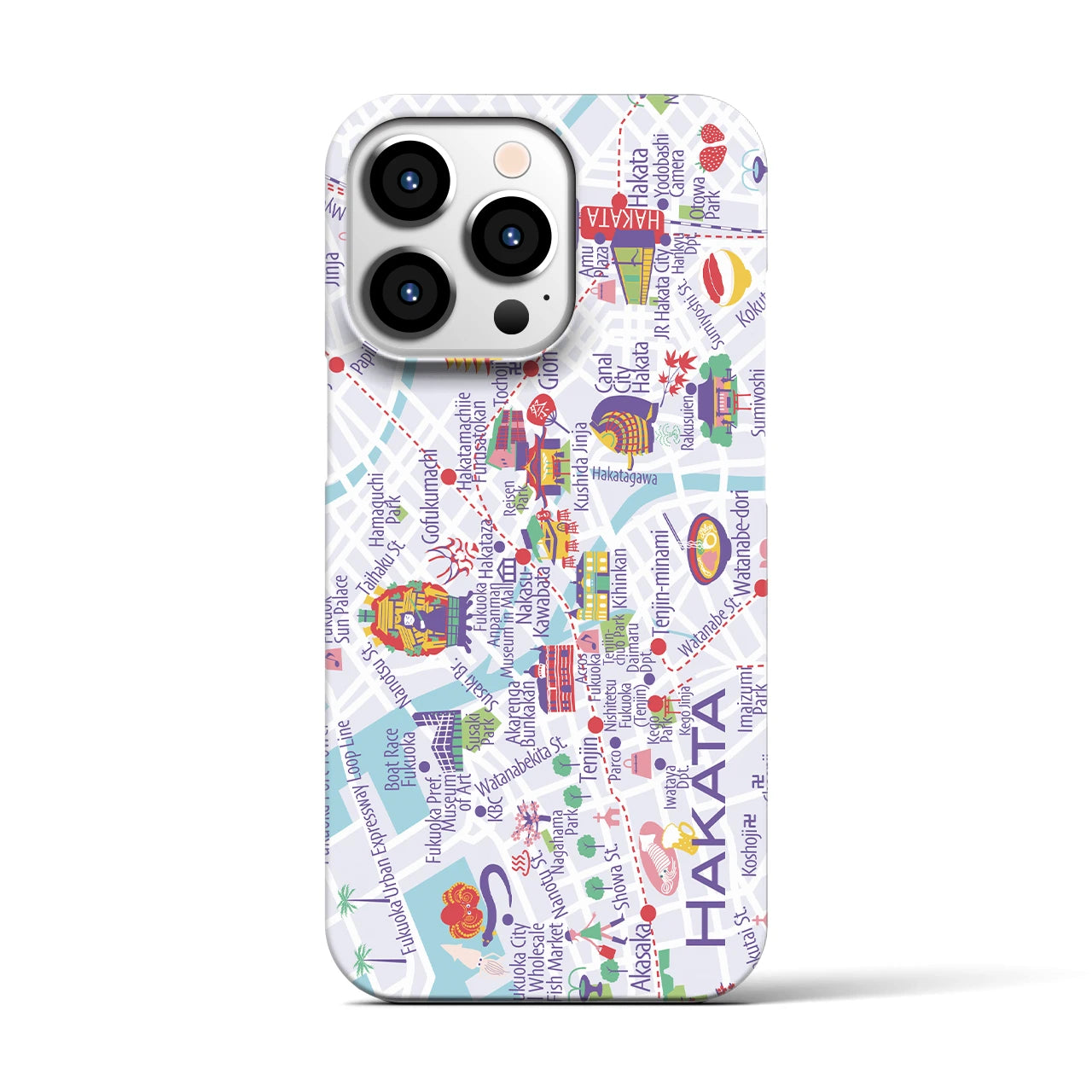 【博多】イラストマップiPhoneケース(バックカバータイプ)