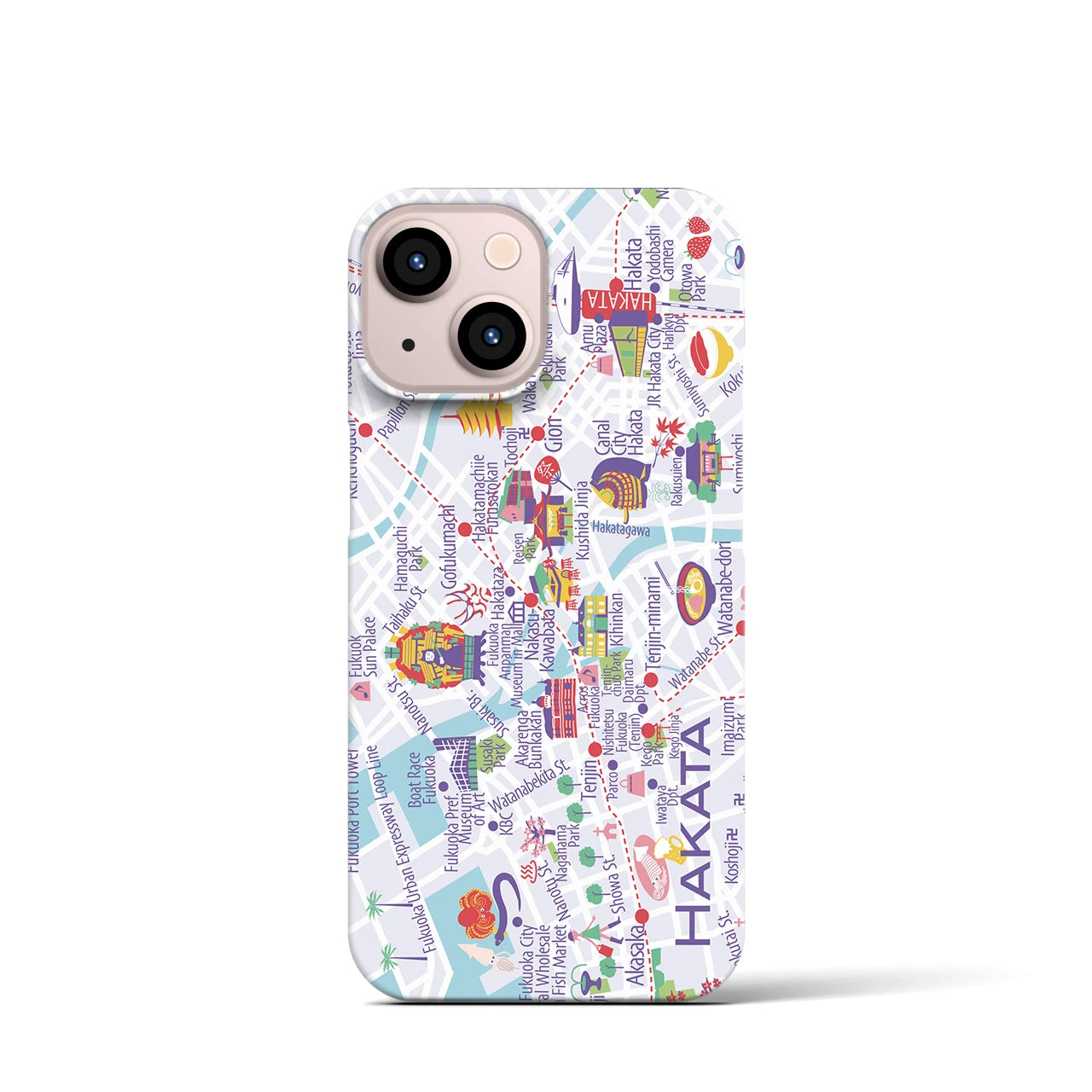 【博多】イラストマップiPhoneケース(バックカバータイプ)