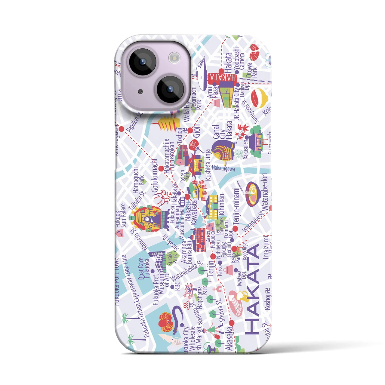 【博多】イラストマップiPhoneケース(バックカバータイプ)