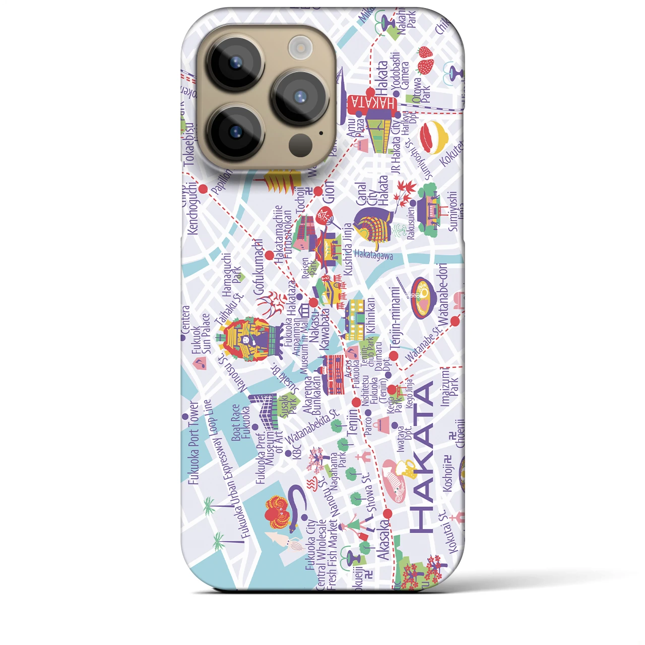 【博多】イラストマップiPhoneケース(バックカバータイプ)