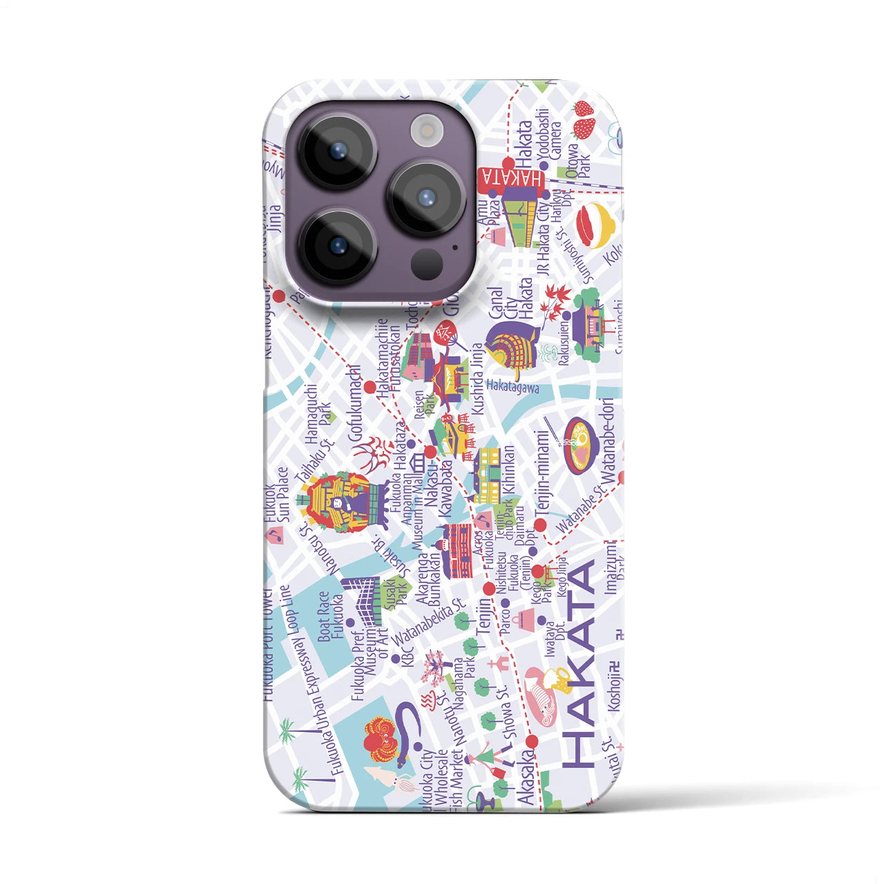 【博多】イラストマップiPhoneケース(バックカバータイプ)