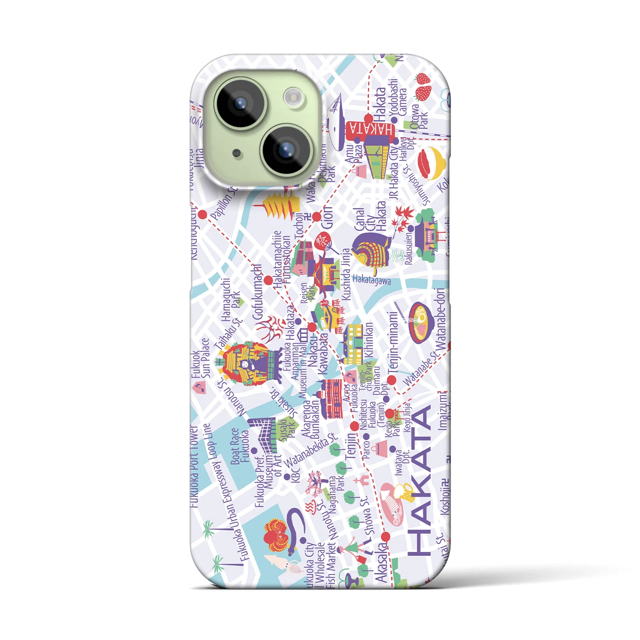 【博多】イラストマップiPhoneケース(バックカバータイプ)