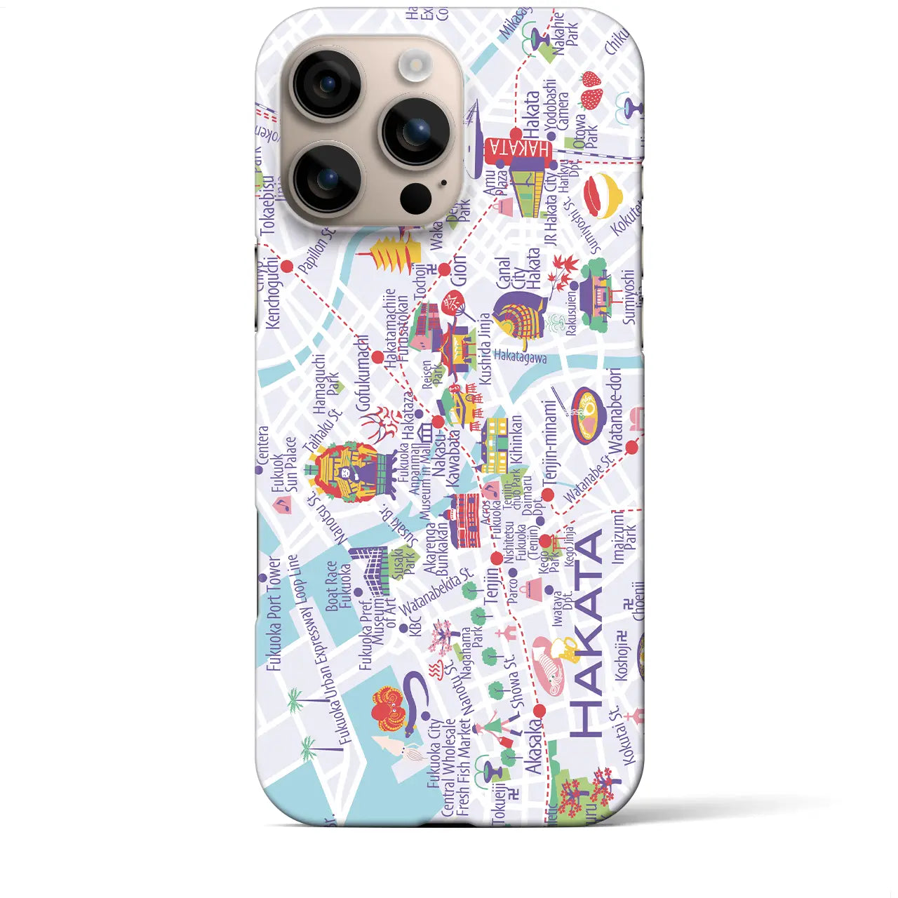 【博多】イラストマップiPhoneケース(バックカバータイプ)