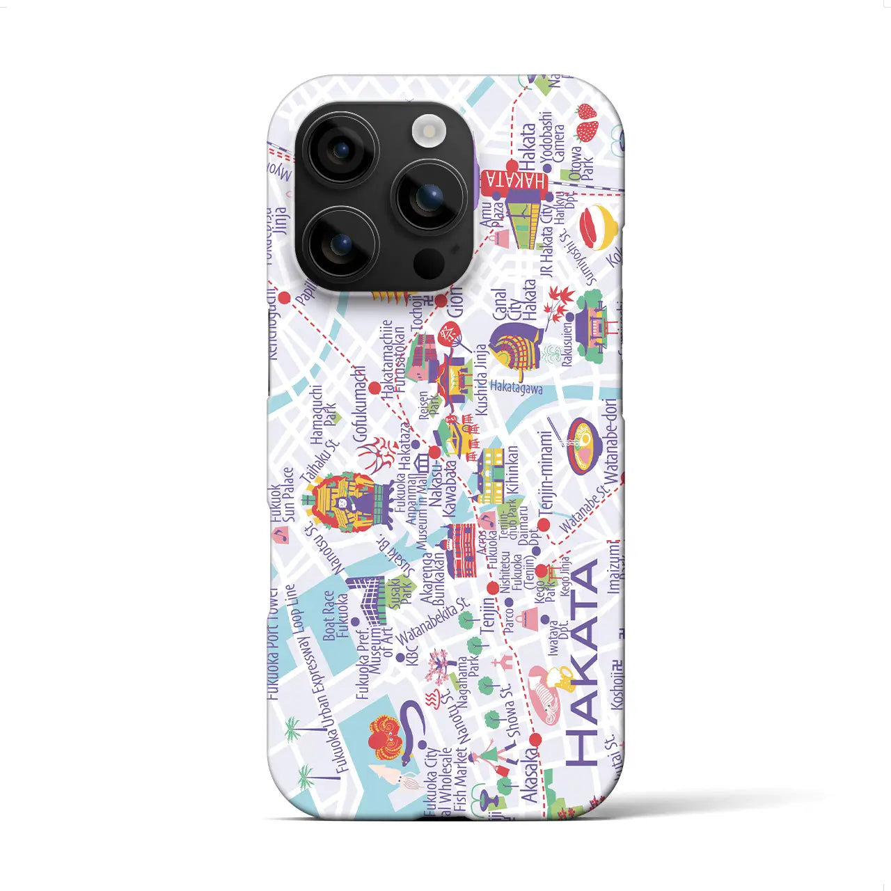 【博多】イラストマップiPhoneケース(バックカバータイプ)