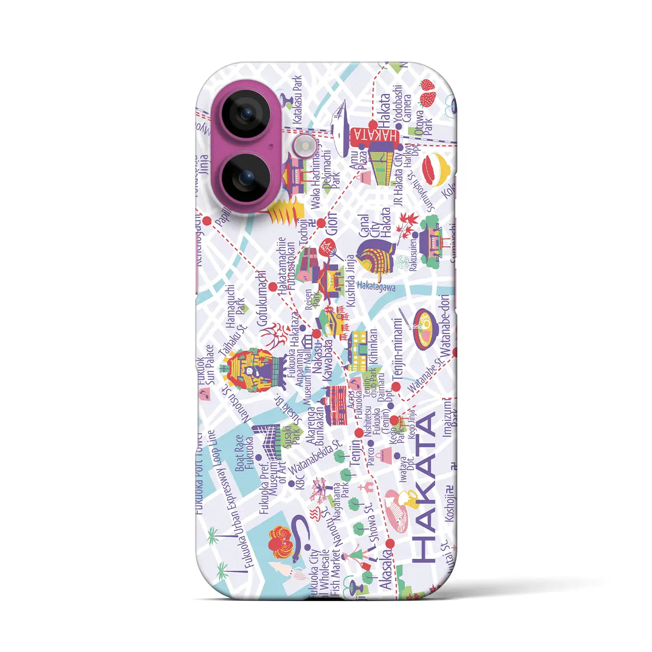 【博多】イラストマップiPhoneケース(バックカバータイプ)