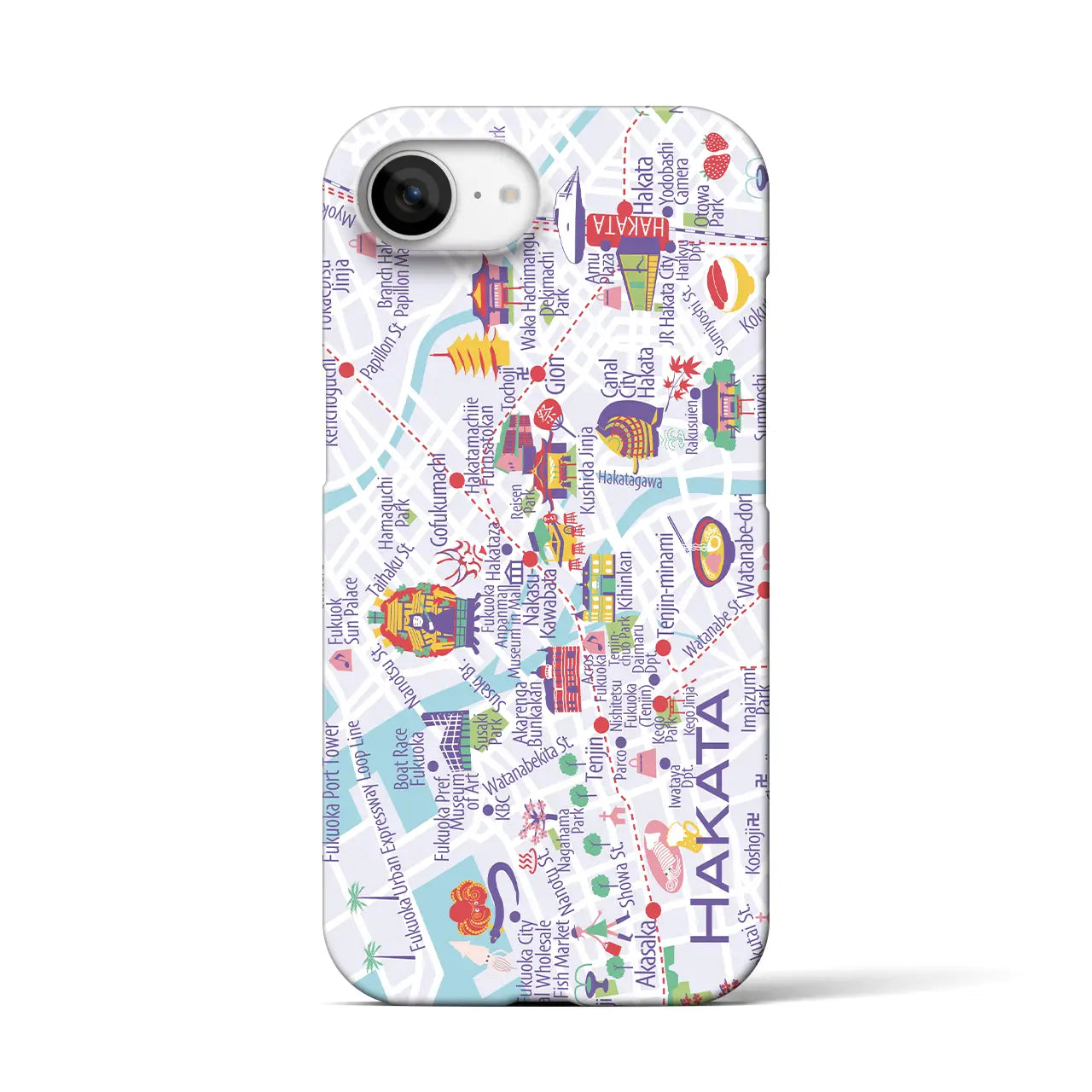 【博多】イラストマップiPhoneケース(バックカバータイプ)