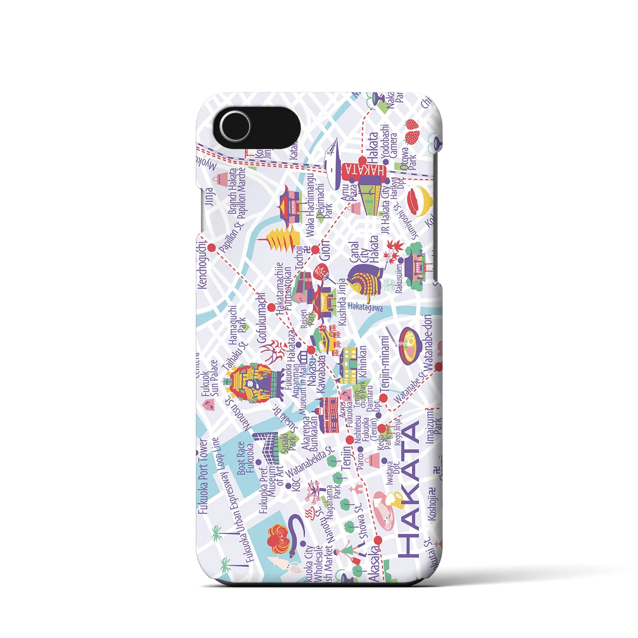 【博多】イラストマップiPhoneケース(バックカバータイプ)