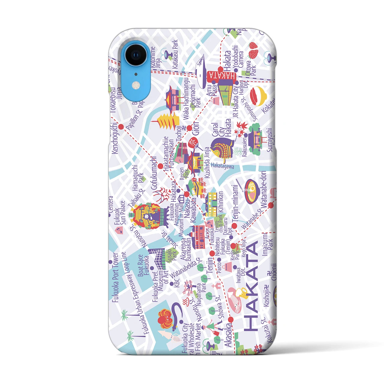 【博多】イラストマップiPhoneケース(バックカバータイプ)