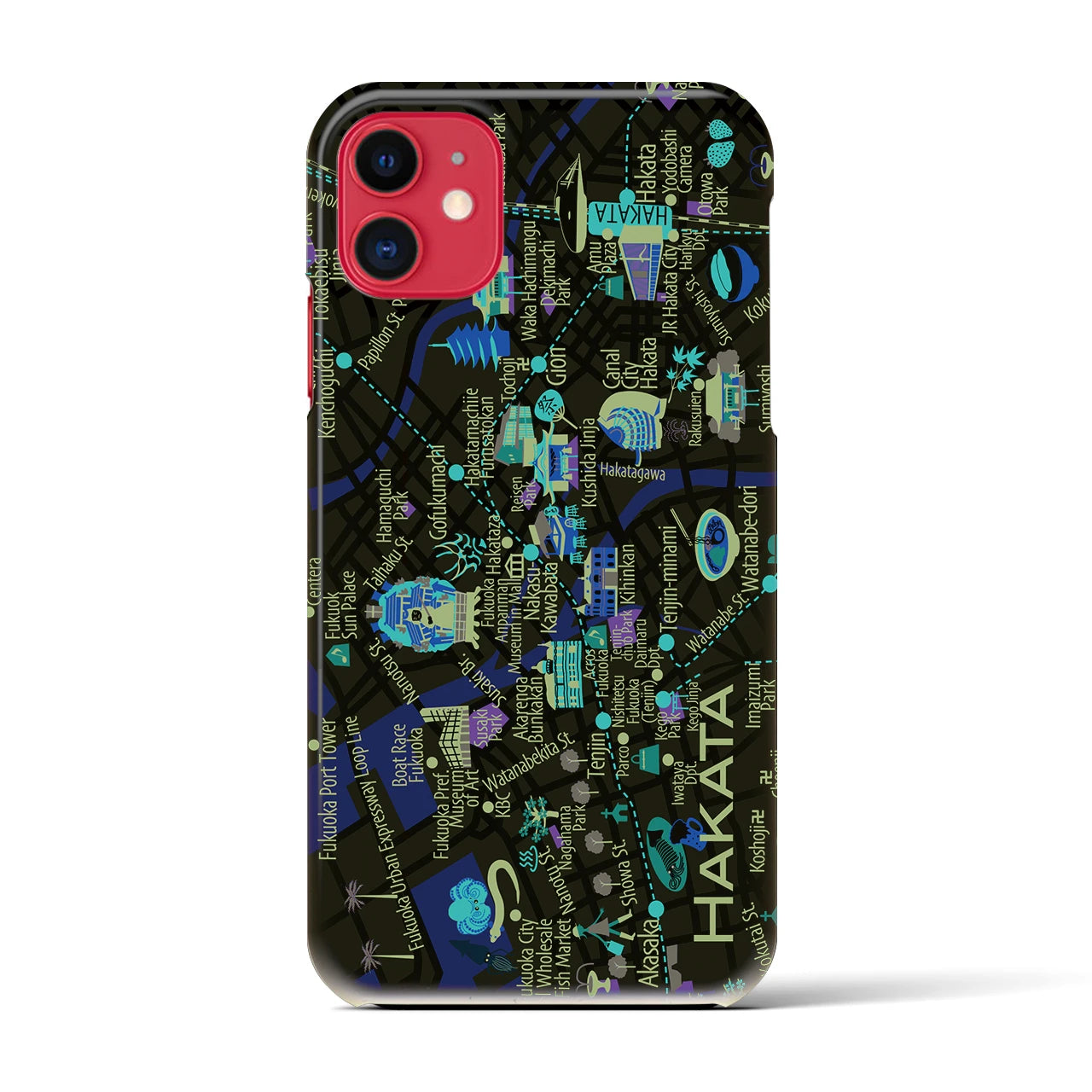 【博多】イラストマップiPhoneケース(バックカバータイプ)