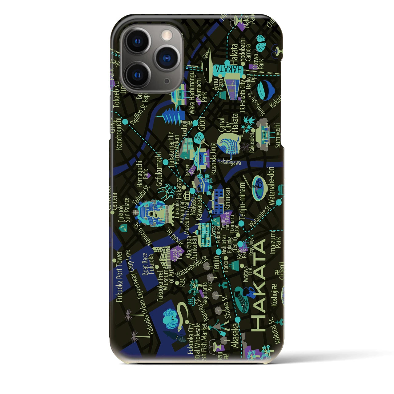 【博多】イラストマップiPhoneケース(バックカバータイプ)