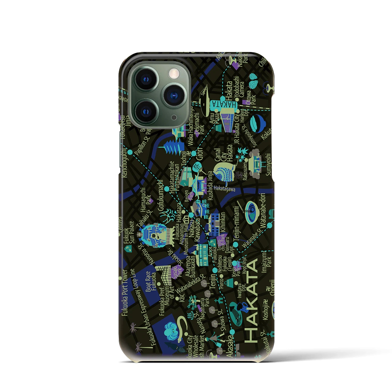 【博多】イラストマップiPhoneケース(バックカバータイプ)