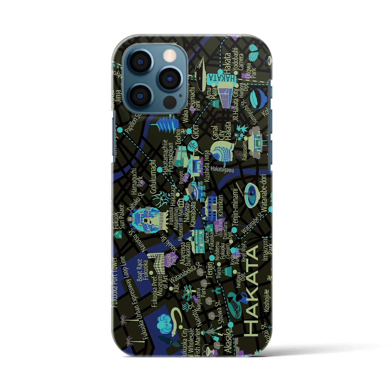 【博多】イラストマップiPhoneケース(バックカバータイプ)