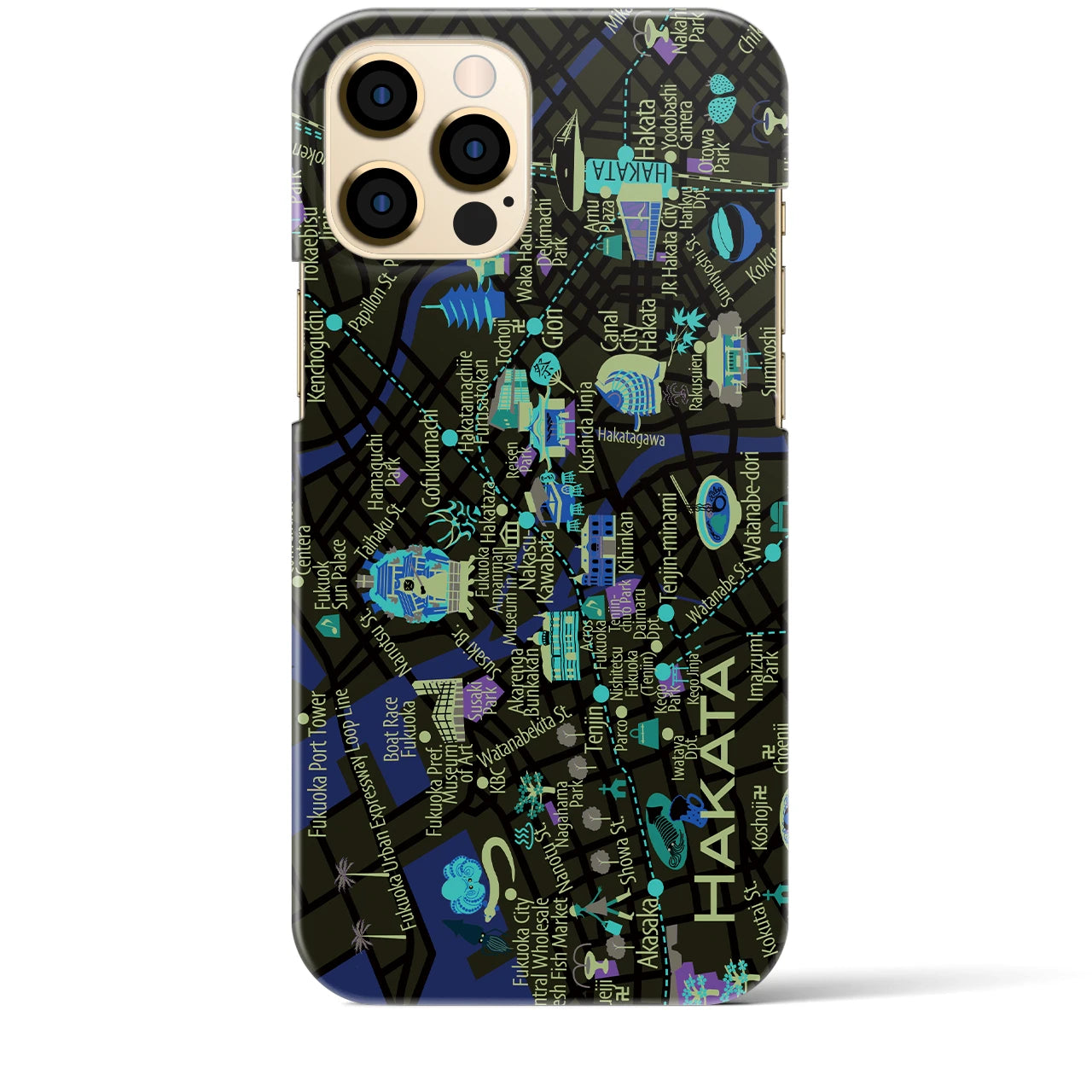 【博多】イラストマップiPhoneケース(バックカバータイプ)