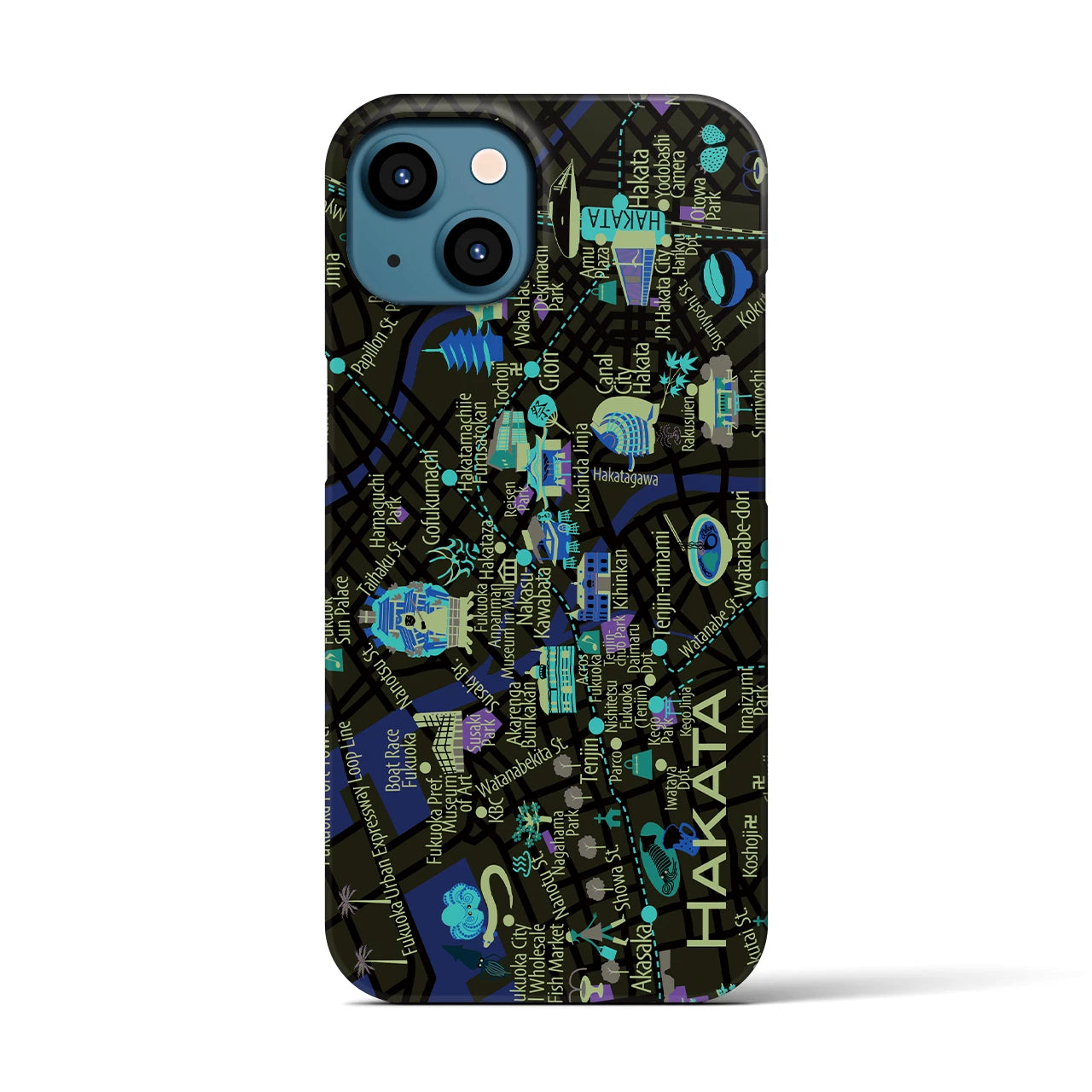 【博多】イラストマップiPhoneケース(バックカバータイプ)