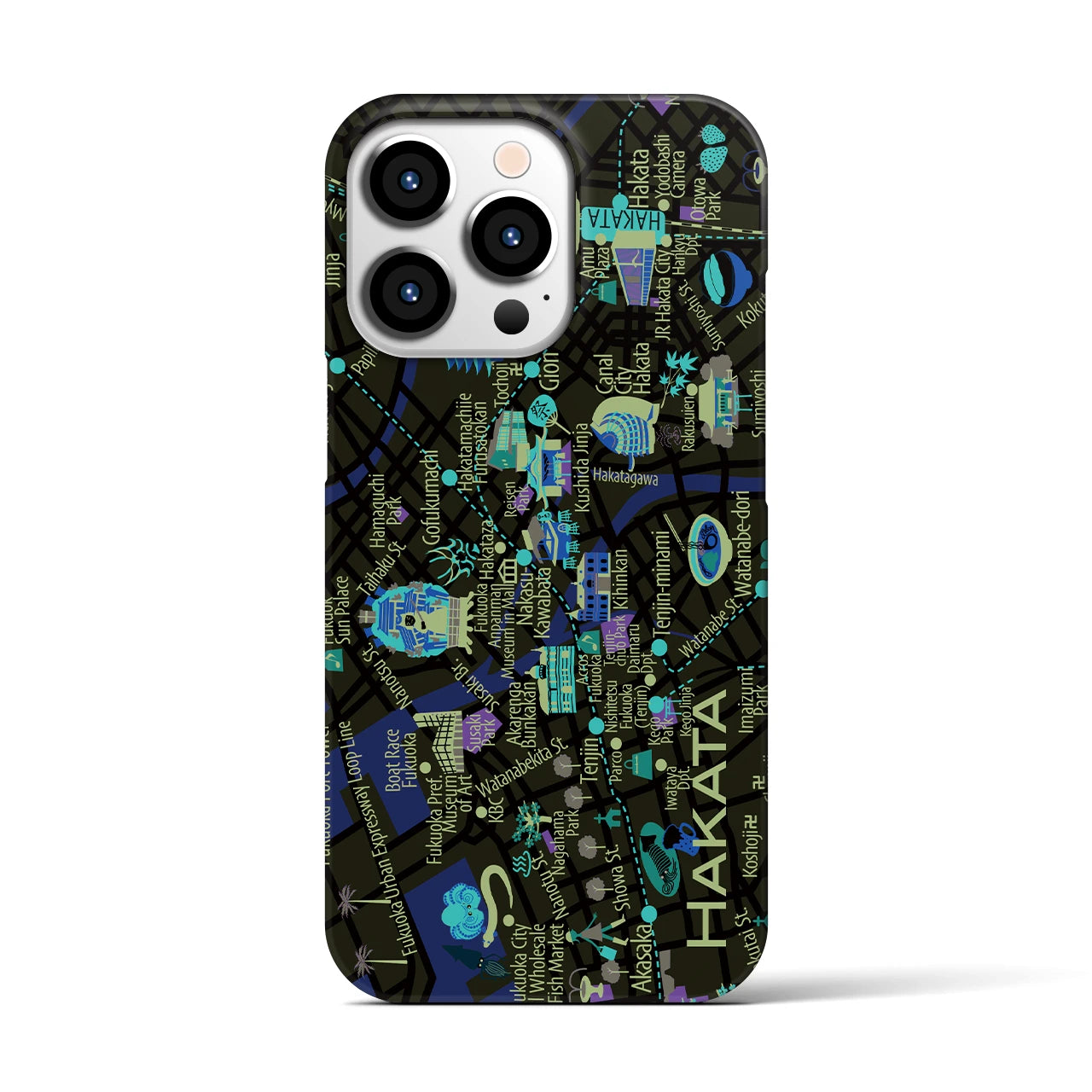 【博多】イラストマップiPhoneケース(バックカバータイプ)