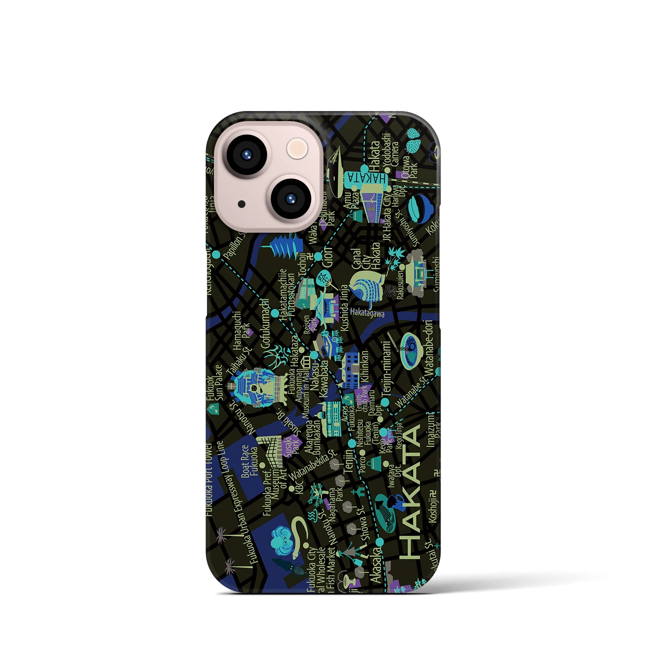 【博多】イラストマップiPhoneケース(バックカバータイプ)