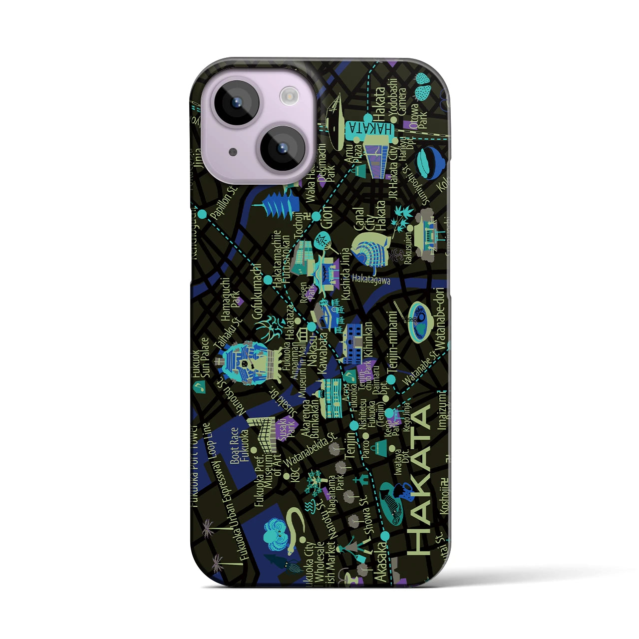 【博多】イラストマップiPhoneケース(バックカバータイプ)