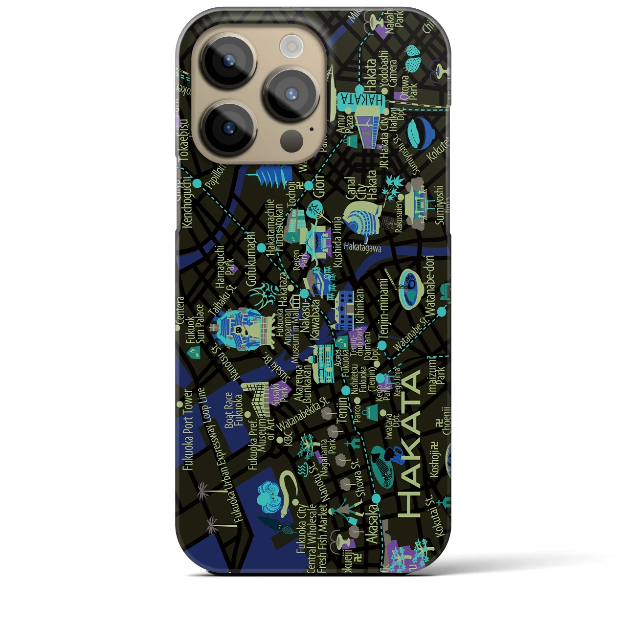 【博多】イラストマップiPhoneケース(バックカバータイプ)