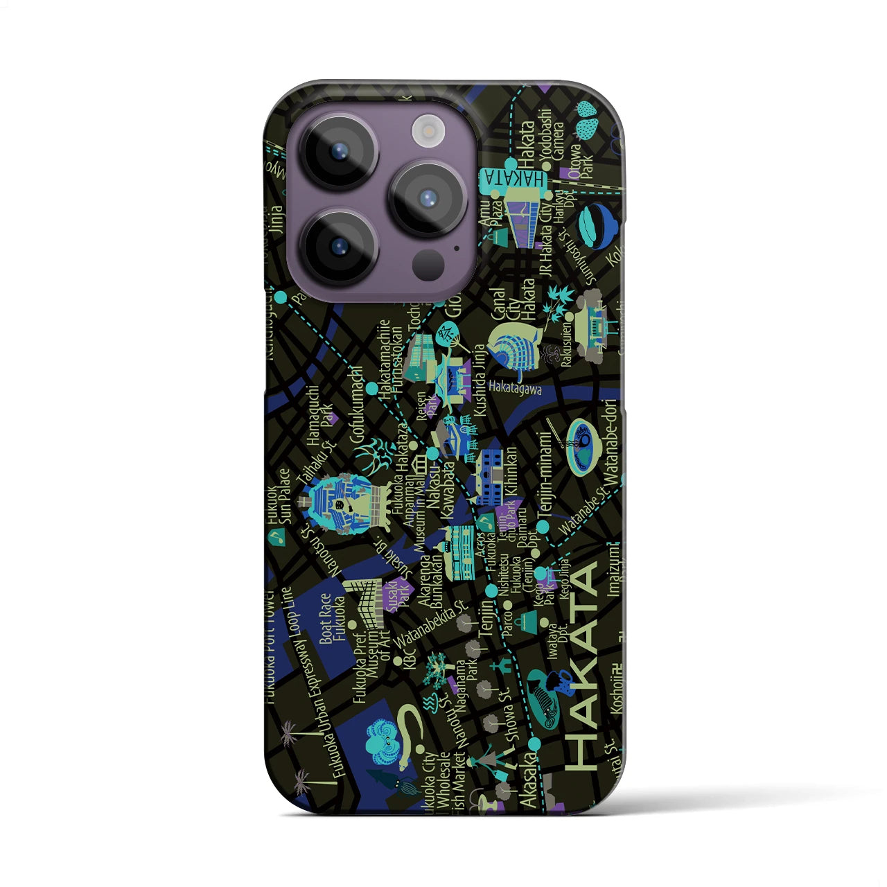 【博多】イラストマップiPhoneケース(バックカバータイプ)