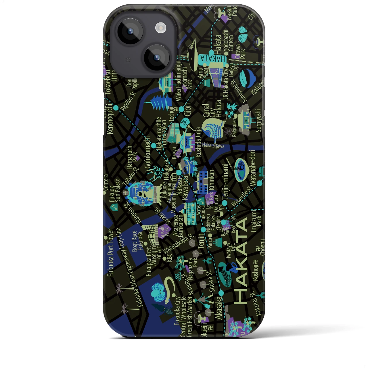 【博多】イラストマップiPhoneケース(バックカバータイプ)