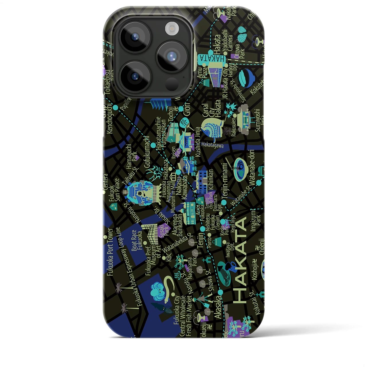 【博多】イラストマップiPhoneケース(バックカバータイプ)