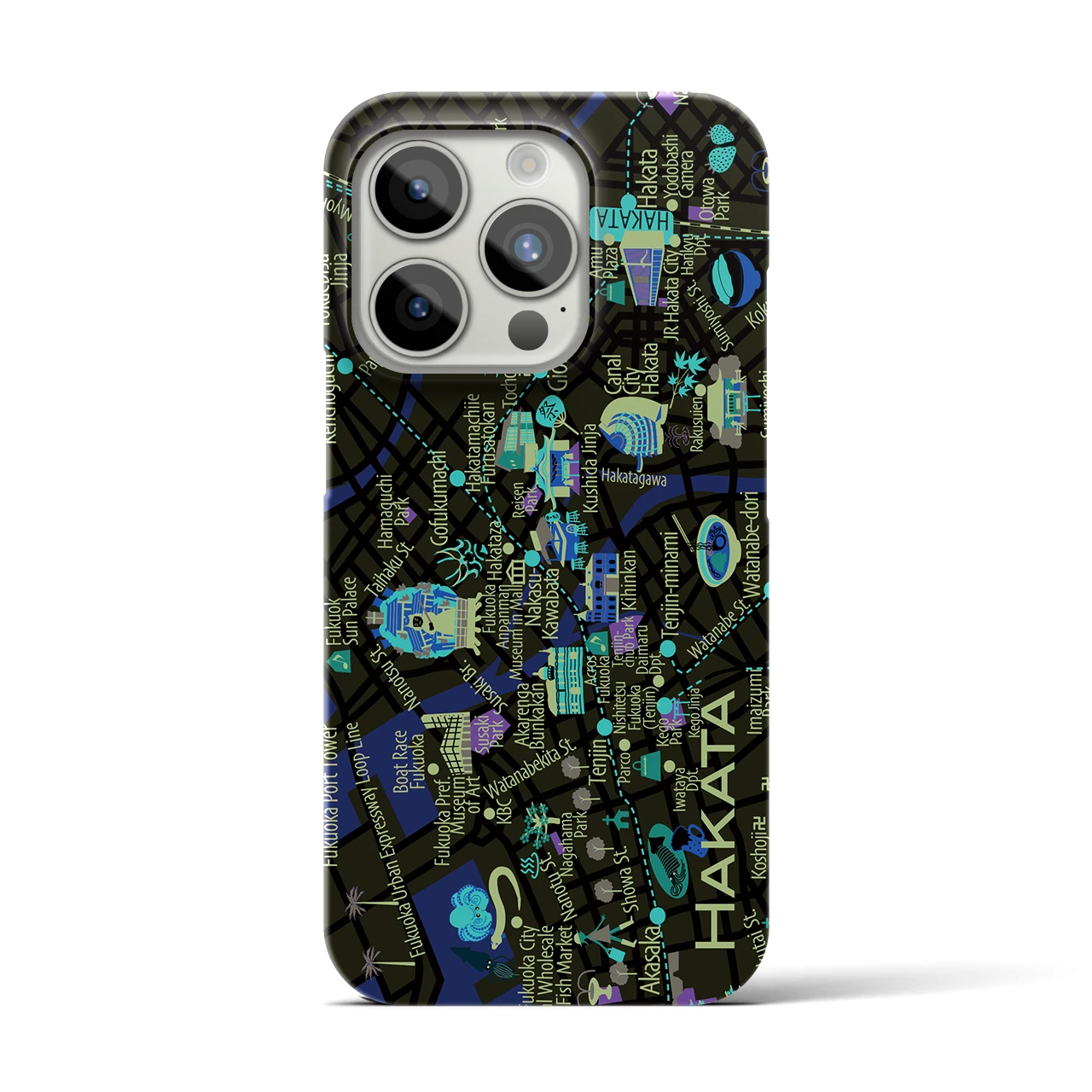 【博多】イラストマップiPhoneケース(バックカバータイプ)