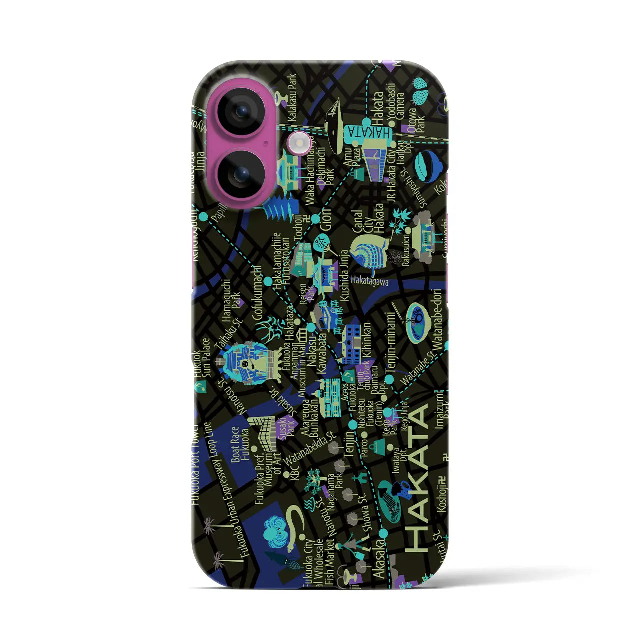 【博多】イラストマップiPhoneケース(バックカバータイプ)