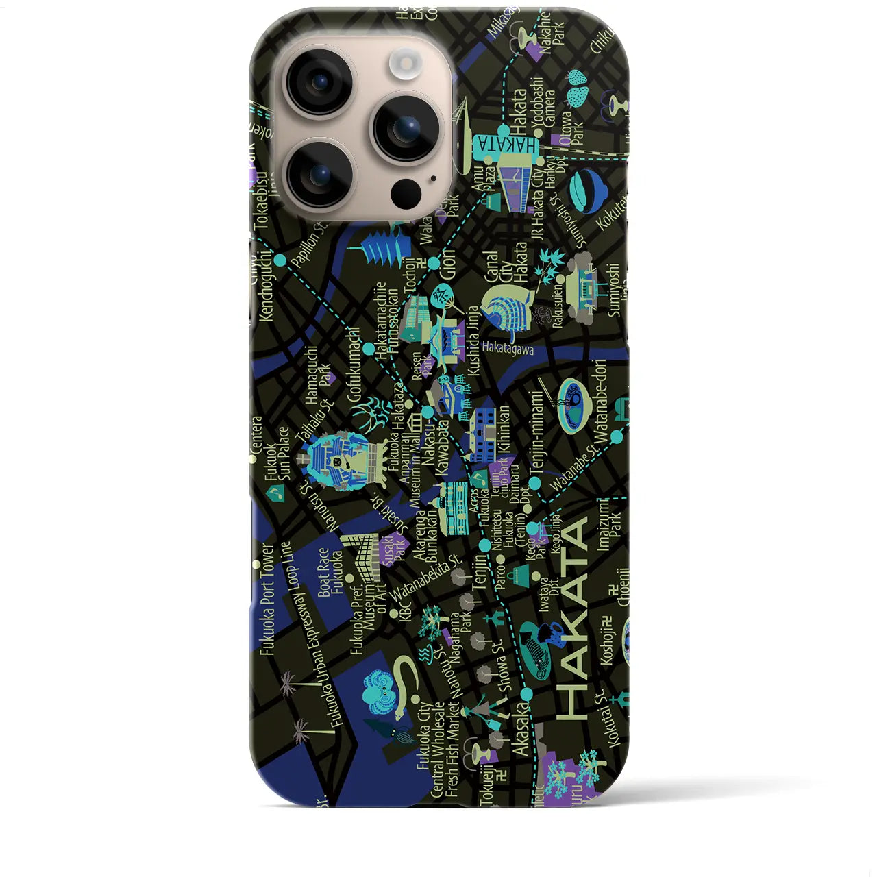 【博多】イラストマップiPhoneケース(バックカバータイプ)