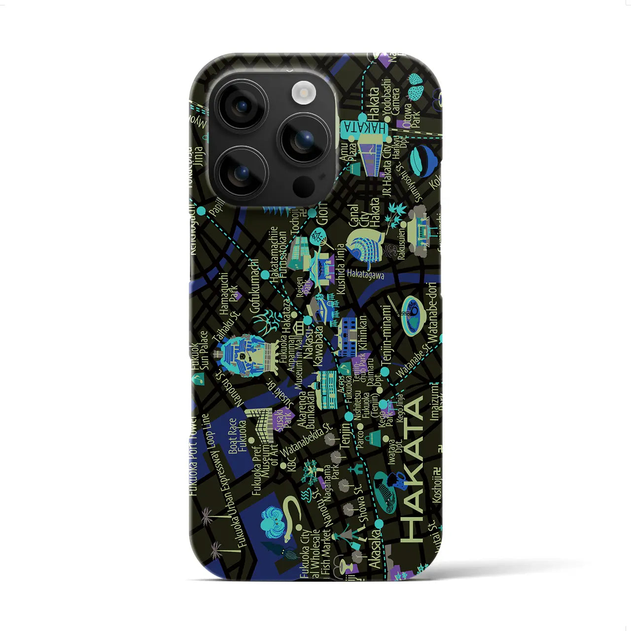 【博多】イラストマップiPhoneケース(バックカバータイプ)