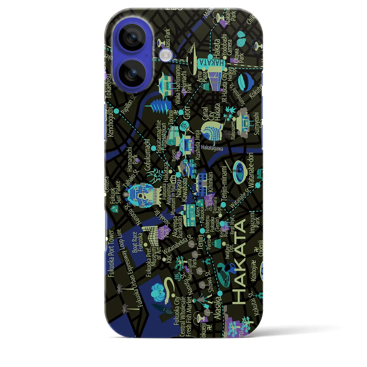 【博多】イラストマップiPhoneケース(バックカバータイプ)